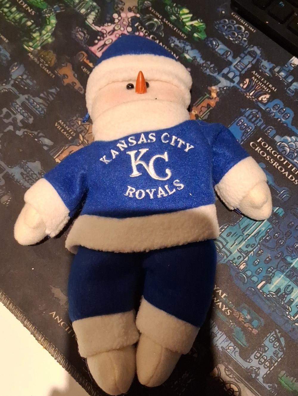 Vintage 2002 Scottish Christmas MLB Kansas City Royals Snowman Plush Toy